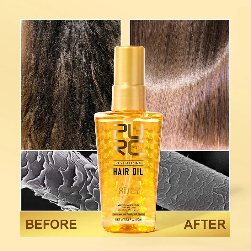 Amino Acid Hair Oil Moisturizing Hair Treatment for Smooth Shiny Frizz Free Hair Repair