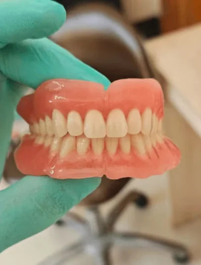 Full Denture Set Realistic Temporary False Teeth for Natural Comfortable Smile