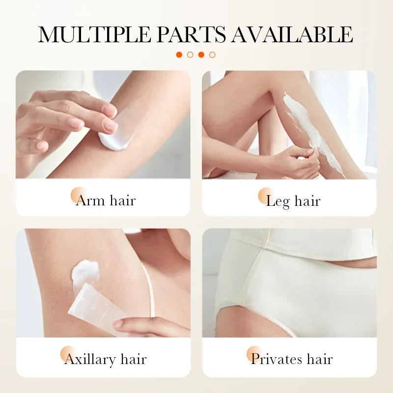 Hair Removal Cream Painless Depilatory Lotion Gentle Formula for Smooth Body Skin Care