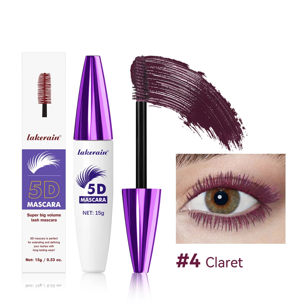 5D Mascara Waterproof Lengthening Eyelash Enhancer for Voluminous Curling Lashes Daily Makeup