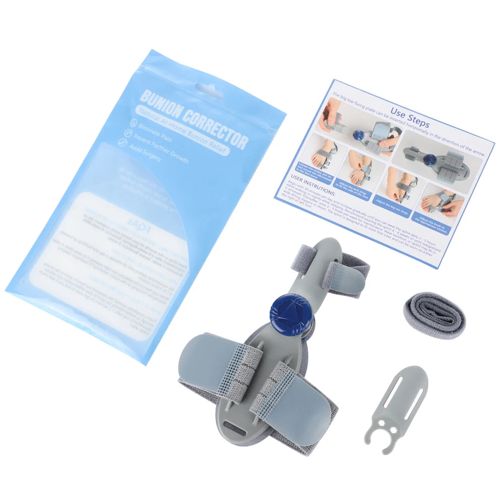 Bunion Adjuster Brace Big Toe Straightener with Knob Dial for Pain Relief and Natural Alignment