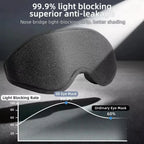 3D Sleep Mask Contoured Eye Cover Comfortable Memory Foam for Deep Night Rest