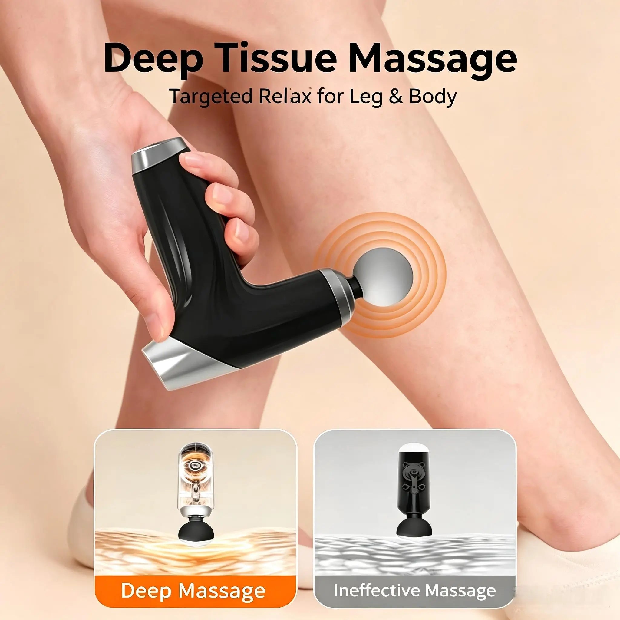 Mini Massage Gun Percussion Muscle Massager Portable Deep Tissue Device for Recovery Workout - 4