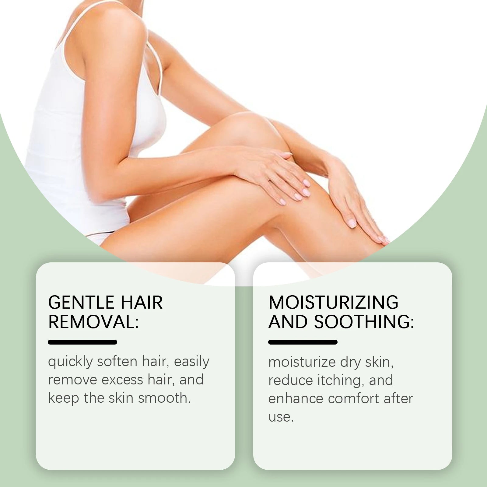 Aloe Vera Hair Removal Cream Painless Depilatory Lotion for Smooth Legs Underarms and Body - 8