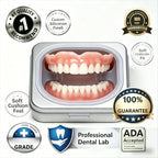 Adjustable Full Mouth Dentures Fake Teeth Cosmetic Veneer for Comfort Fit Adults and Elderly