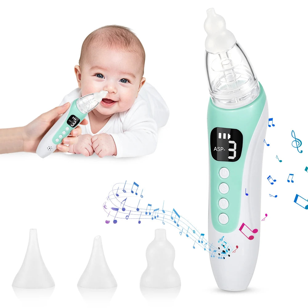 Baby Nasal Aspirator Electric Nose Sucker with 3 Suction Levels for Newborn Infants Congestion - 1