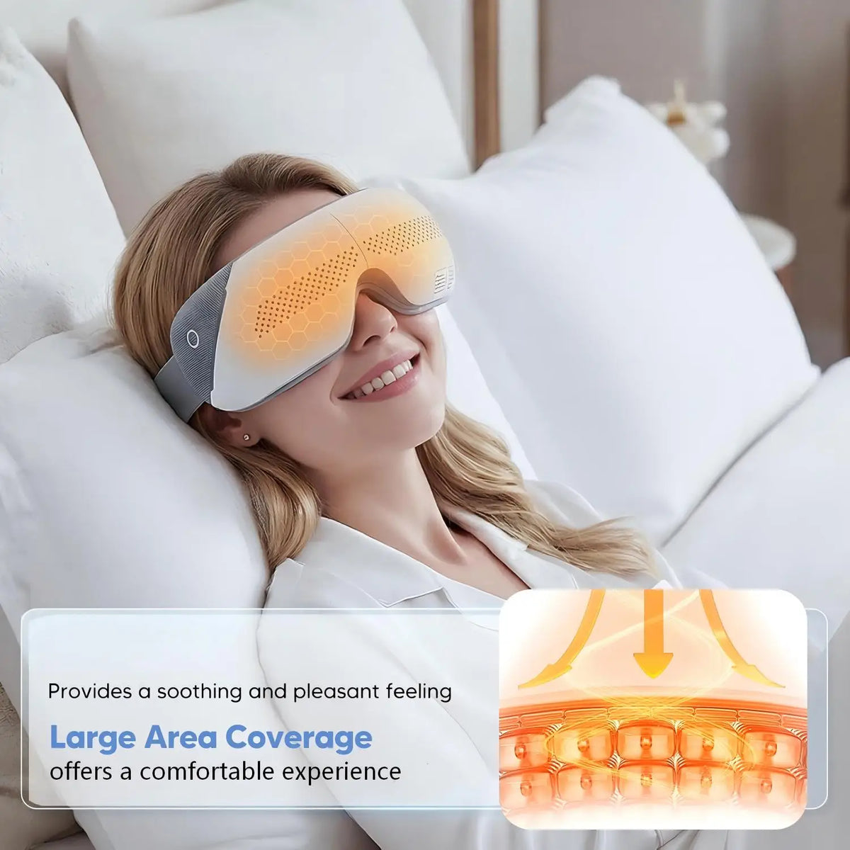 Airbag Eye Massager Electric Eye Mask with Heat for Relieving Strain and Sleep