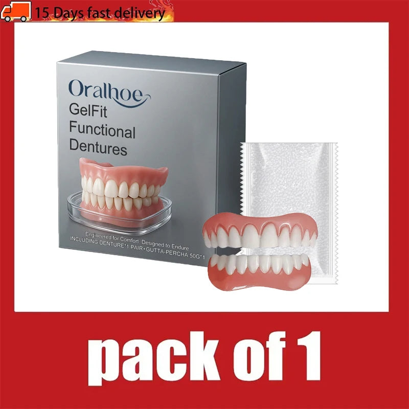 Silicone Dentures False Teeth Cosmetic Smile Veneers for Daily Oral Comfort and Confidence Use - 7