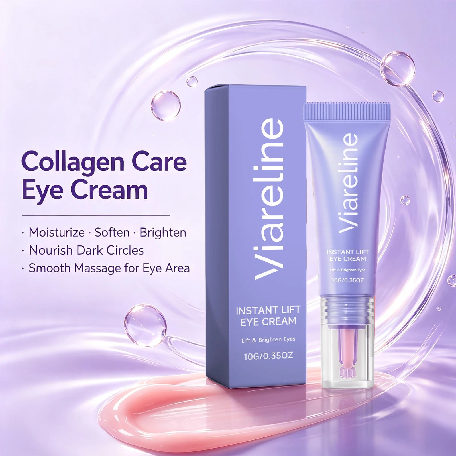 Collagen Eye Cream Firming Dark Circle Treatment for Smooth Hydrated Youthful Looking Skin - 2