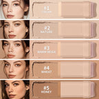 Matte Foundation Stick Face Concealer Makeup with Brush for Flawless Finish