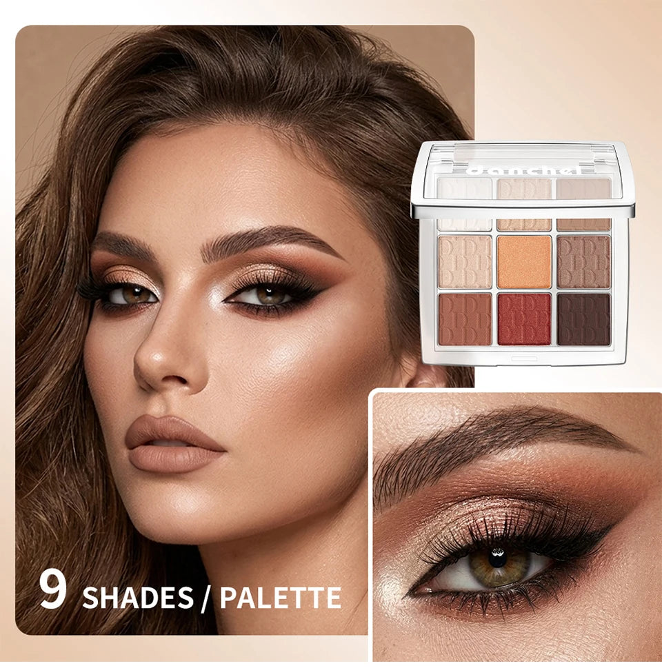 9 Color Eyeshadow Palette Makeup Kit Highly Pigmented Matte Shimmer for Daily Smoky Eye Looks