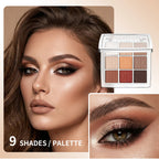 9 Color Eyeshadow Palette Makeup Kit Professional Matte Shimmer Shades for Daily Smoky Eye Looks