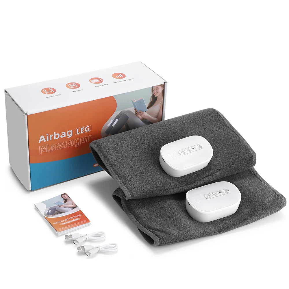 Air Compression Leg Massager Calf Reliever with Heat for Home Office Use