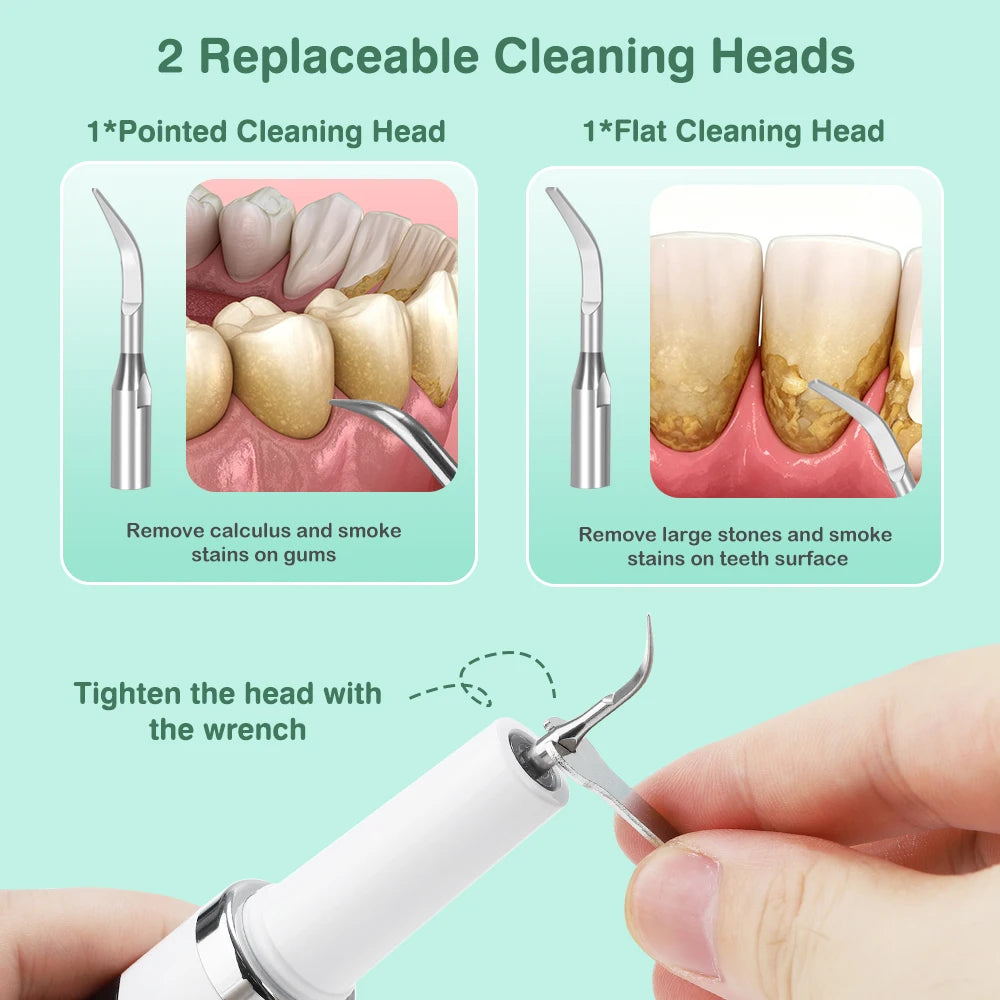 Ultrasonic Dental Scaler Teeth Tartar Remover Electric Plaque Cleaner for Home Oral Hygiene