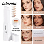 Blanc Cover Cream Stick Waterproof Foundation with Built-in Brush for Daily Natural Makeup