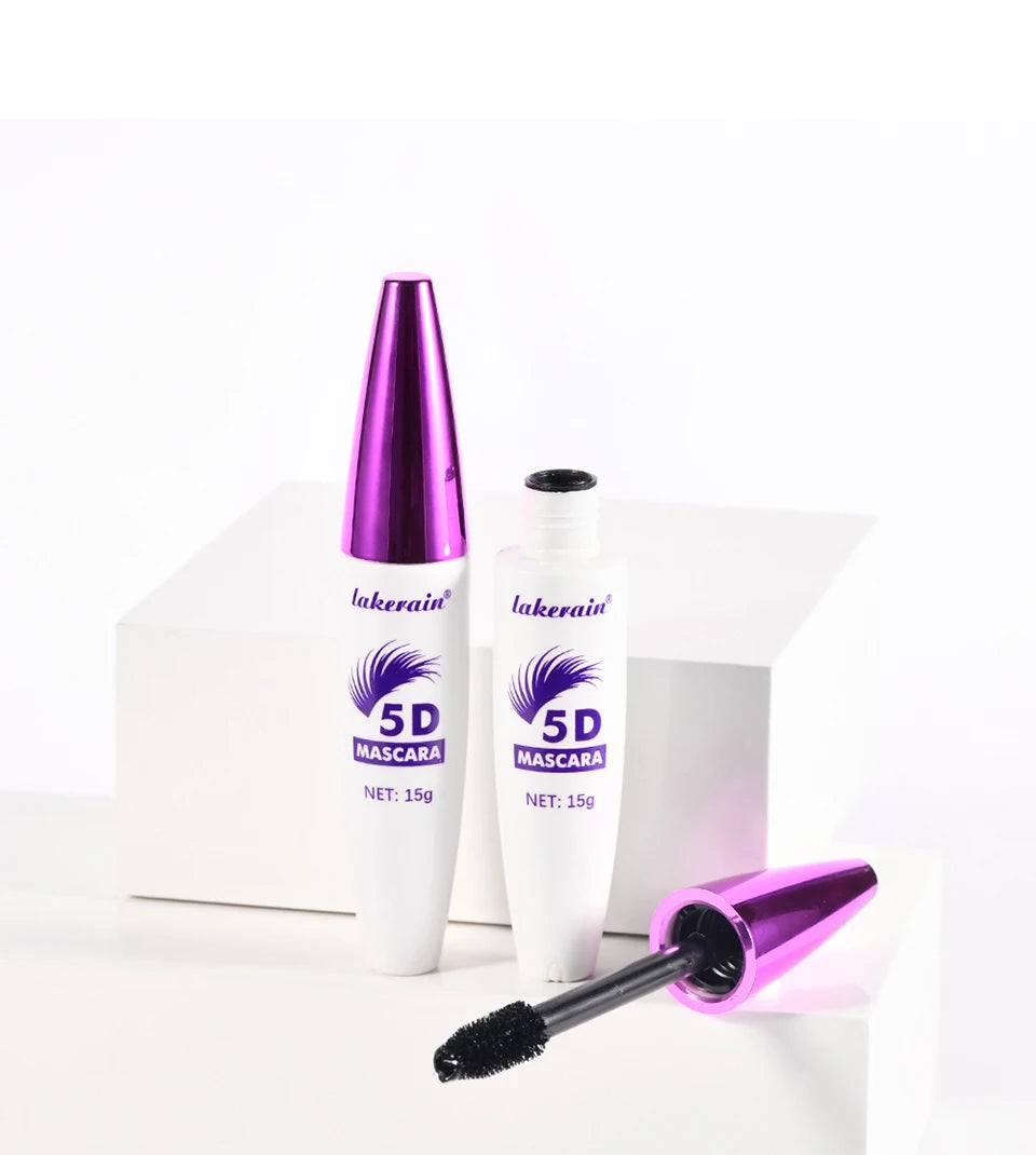 5D Mascara Waterproof Lengthening Eyelash Enhancer for Voluminous Curling Lashes Daily Makeup