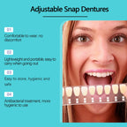 Adjustable Snap Dentures Fake Teeth Cosmetic Veneers Secure Fit for Dental Repair and Daily Smile
