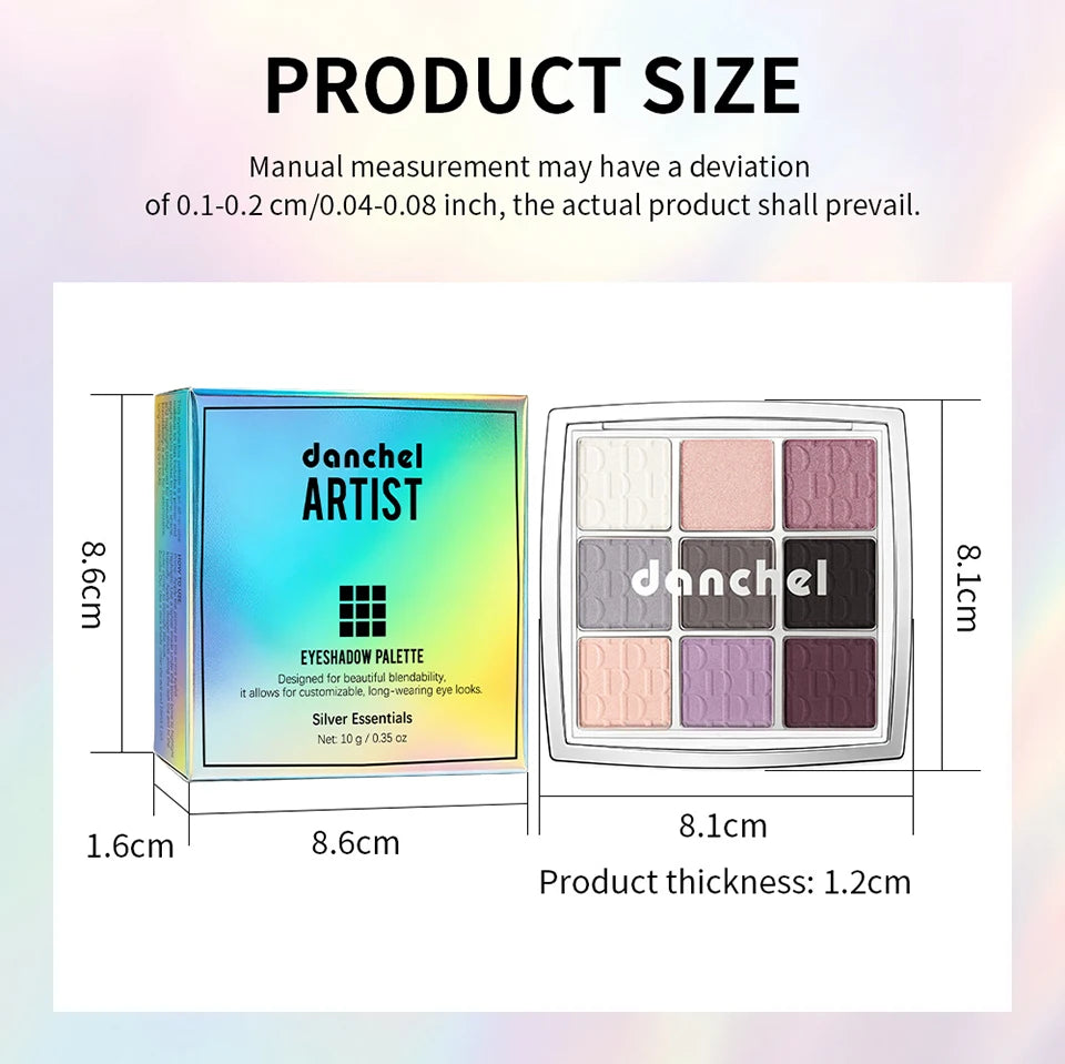 9 Color Eyeshadow Palette Makeup Kit Highly Pigmented Matte Shimmer for Daily Smoky Eye Looks - 17