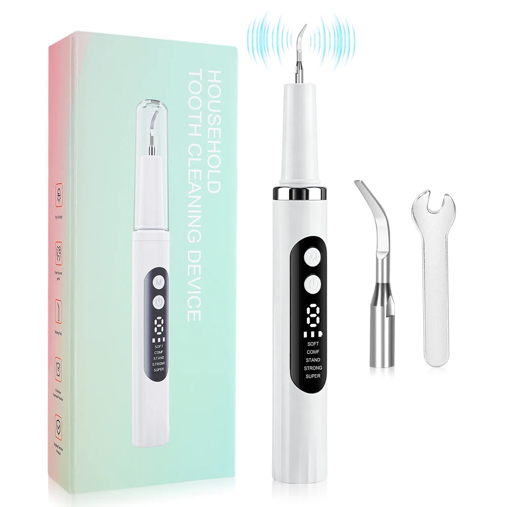 Ultrasonic Dental Scaler Teeth Tartar Remover Electric Plaque Cleaner for Home Oral Hygiene