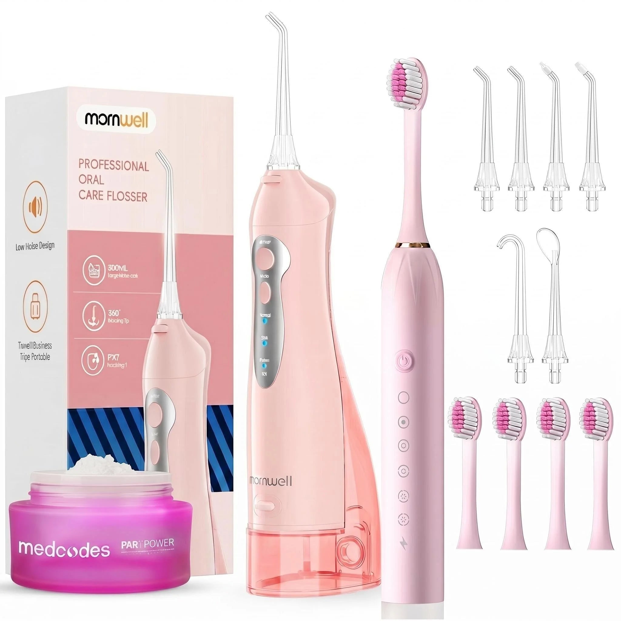Water Flosser and Electric Toothbrush Set Portable Oral Irrigator for Deep Teeth Cleaning - 25