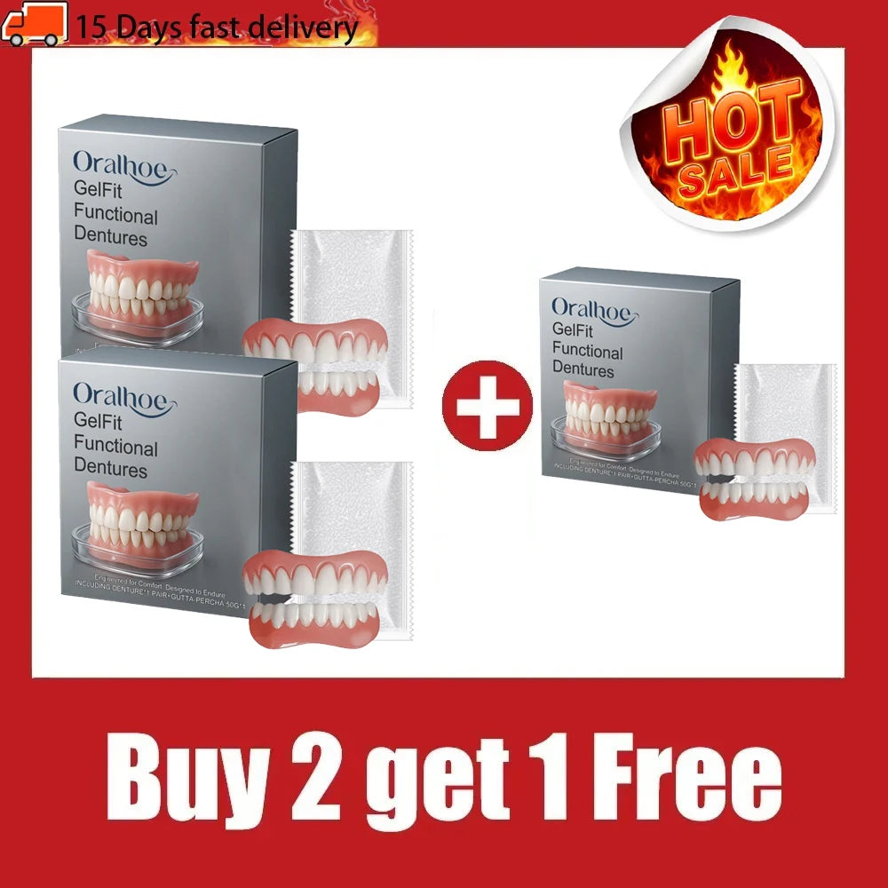 Silicone Dentures False Teeth Cosmetic Smile Veneers for Daily Oral Comfort and Confidence Use - 8