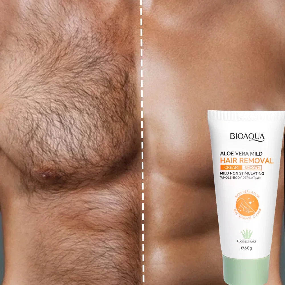 Hair Removal Cream Painless Depilatory Lotion Gentle Formula for Smooth Body Skin Care - 8