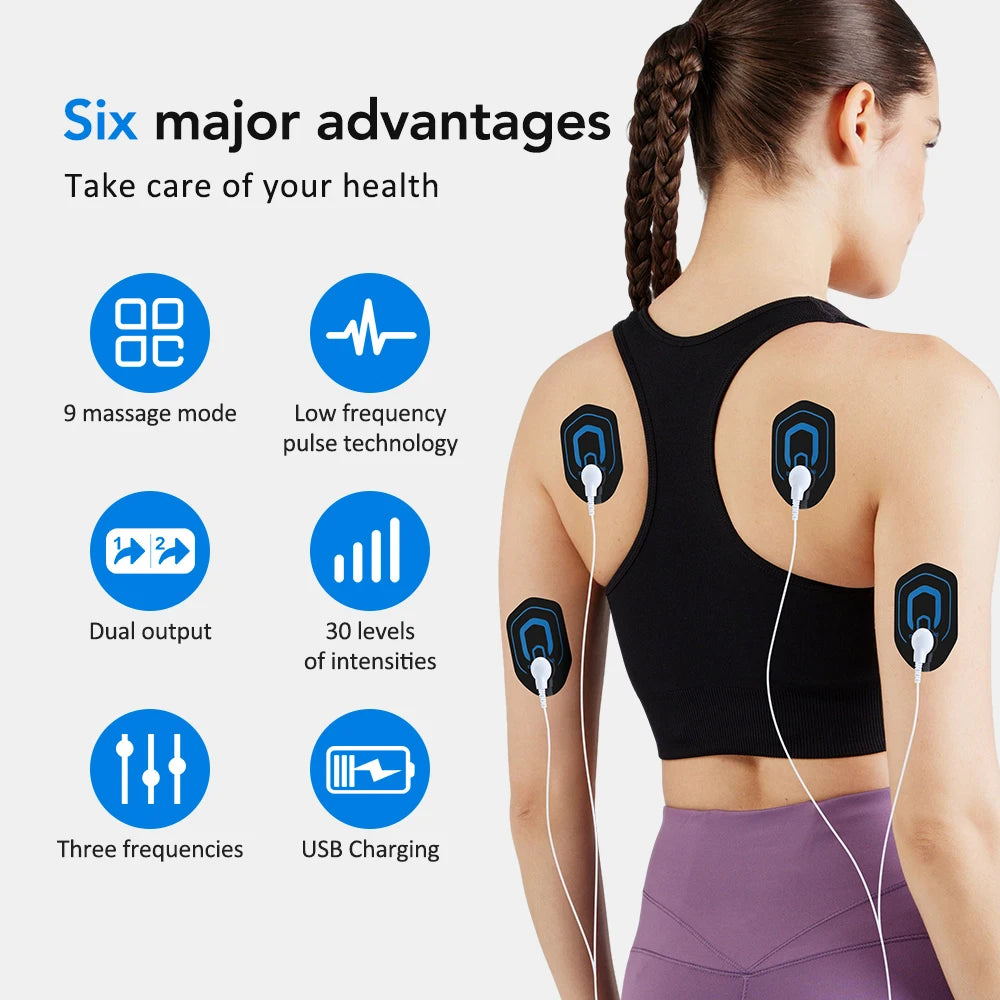 Electric Neck Massager Muscle Stimulator Pulse Therapy Device for Pain Relief at Home and Work