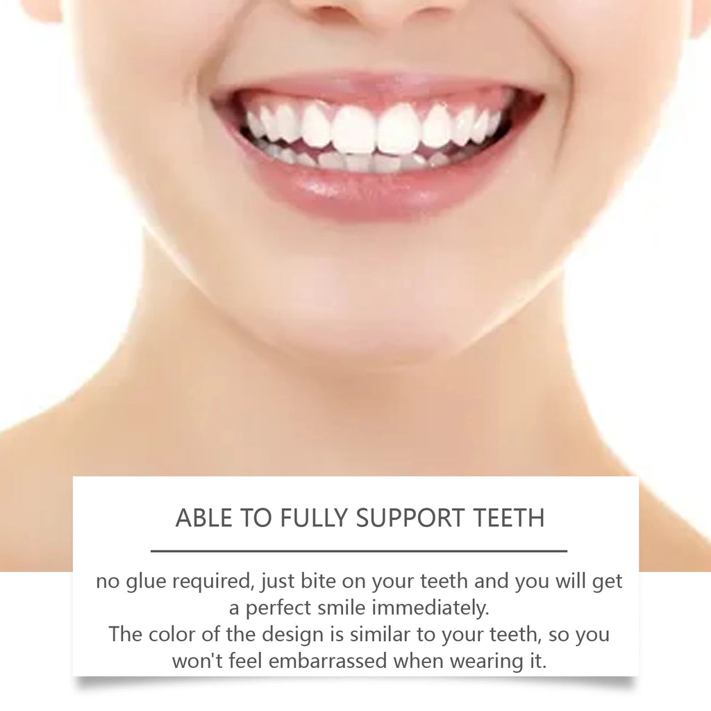 Adjustable Snap Dentures Fake Teeth Cosmetic Veneers Secure Fit for Dental Repair and Daily Smile