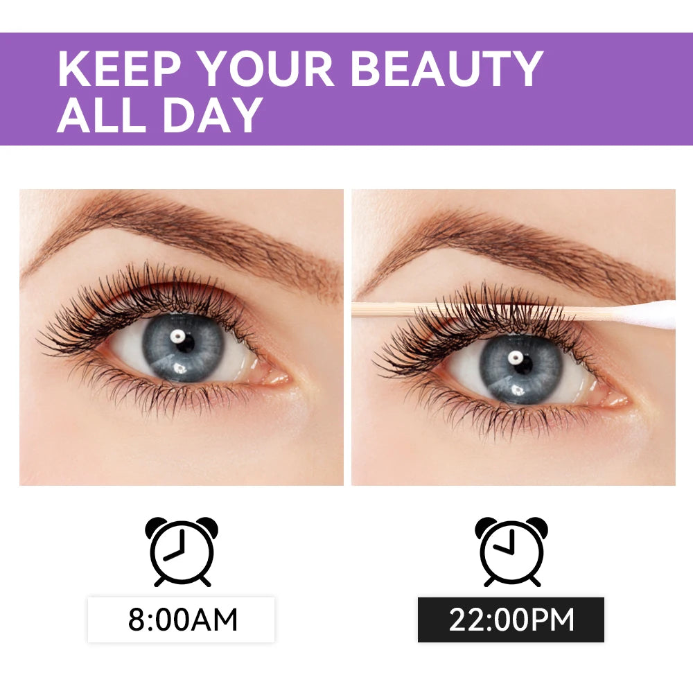 5D Mascara Waterproof Lengthening Eyelash Enhancer for Voluminous Curling Lashes Daily Makeup - 2