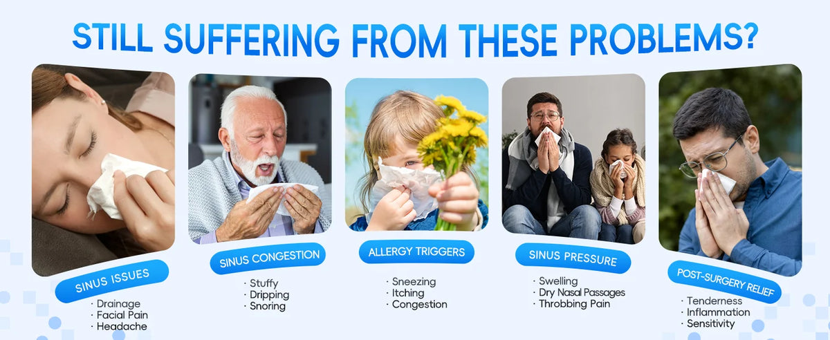 Electric Sinus Rinse Machine Nasal Irrigation Device for Easy Breathing Relief