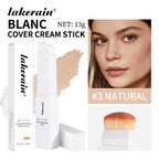 Blanc Cover Cream Stick Waterproof Foundation with Built-in Brush for Daily Natural Makeup