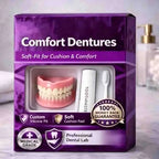 Full Set Silicone Dentures Natural False Teeth Soft Comfort Fit for Instant Smile Enhancement