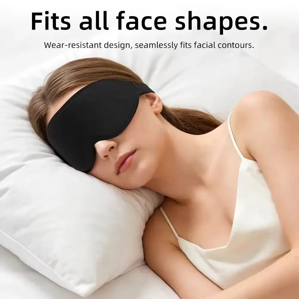 3D Sleep Mask Contoured Eye Cover Comfortable Memory Foam for Deep Night Rest