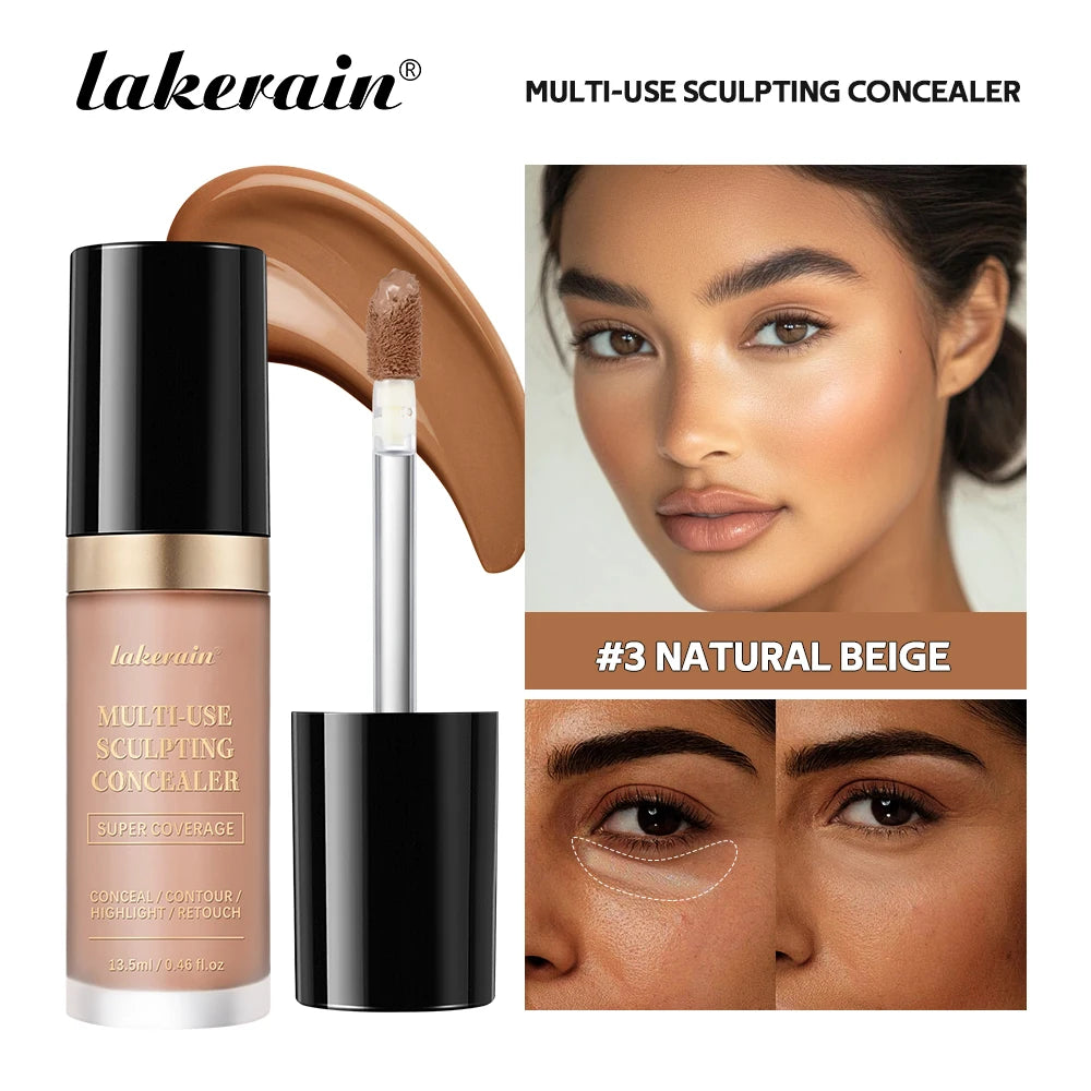 Waterproof Liquid Concealer Matte Foundation Full Coverage for Face Sculpting and Dark Circles - 19