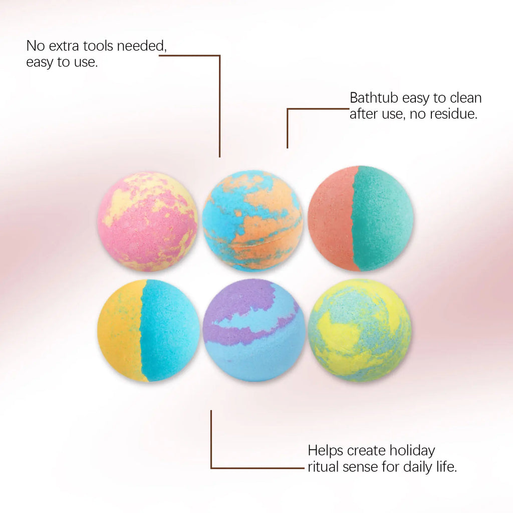 Children Bath Bombs Set Moisturizing Fizzy Balls for Kids Relaxation and Skin Care Routine
