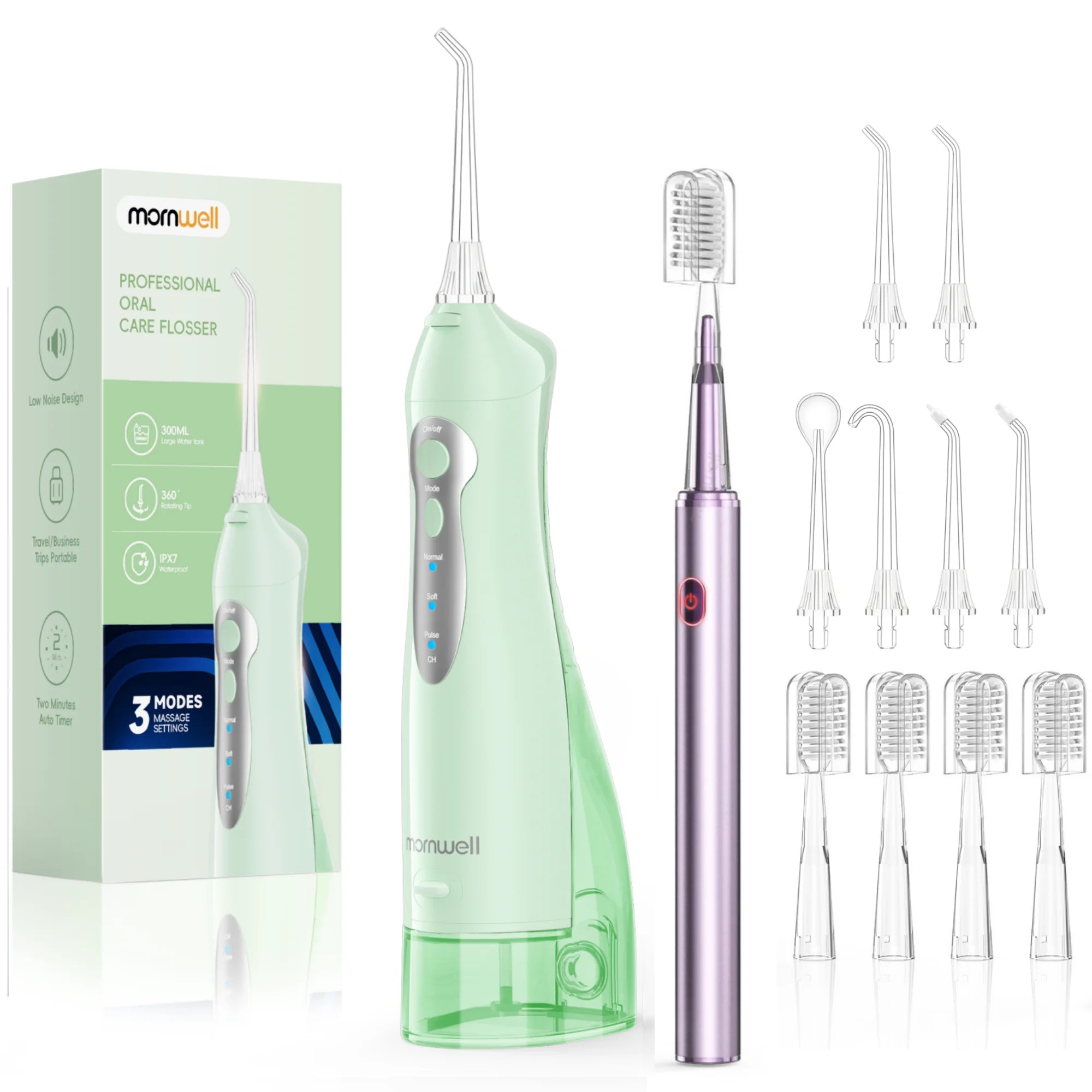 Water Flosser and Electric Toothbrush Combo Oral Irrigator Set for Daily Teeth Cleaning and Care - 22