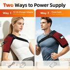Electric Heated Shoulder Wrap Red Light Therapy Brace for Daily Joint Support Recovery