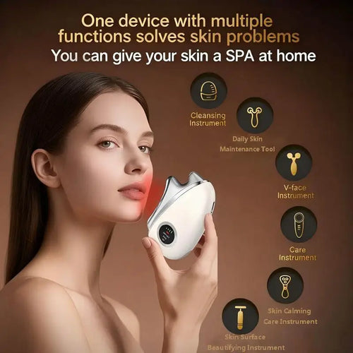 3 in 1 LED Facial Massager Microcurrent Face Lifting Wand for Daily Skincare Routine