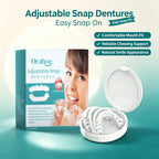Adjustable Snap Dentures Fake Teeth Cosmetic Veneers Secure Fit for Dental Repair and Daily Smile
