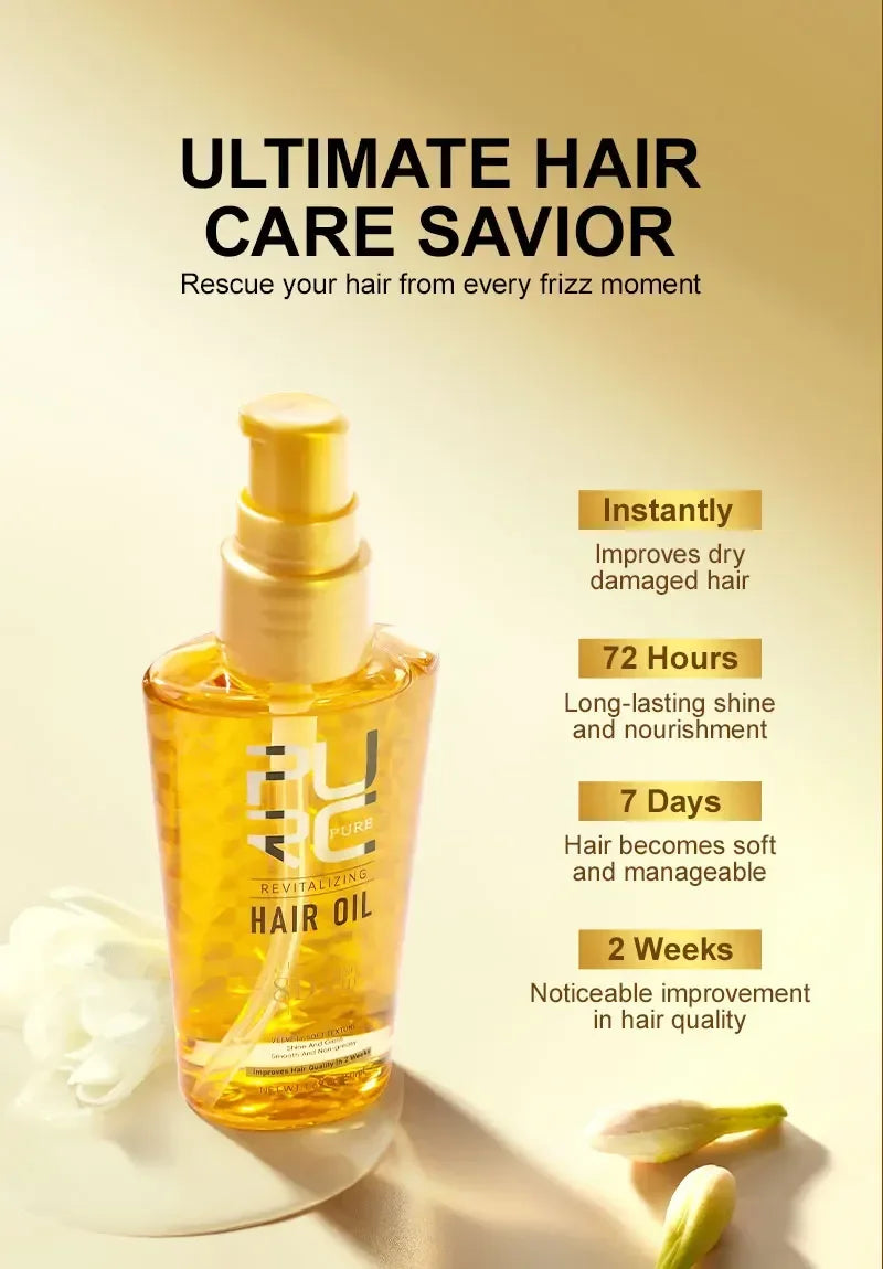Amino Acid Hair Oil Nourishing Serum for Frizz Control and Heat Protection