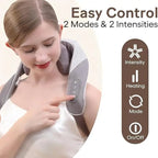 Wireless Neck Shoulder Massager Deep Tissue Kneading Pillow for Pain Relief and Home Relaxing