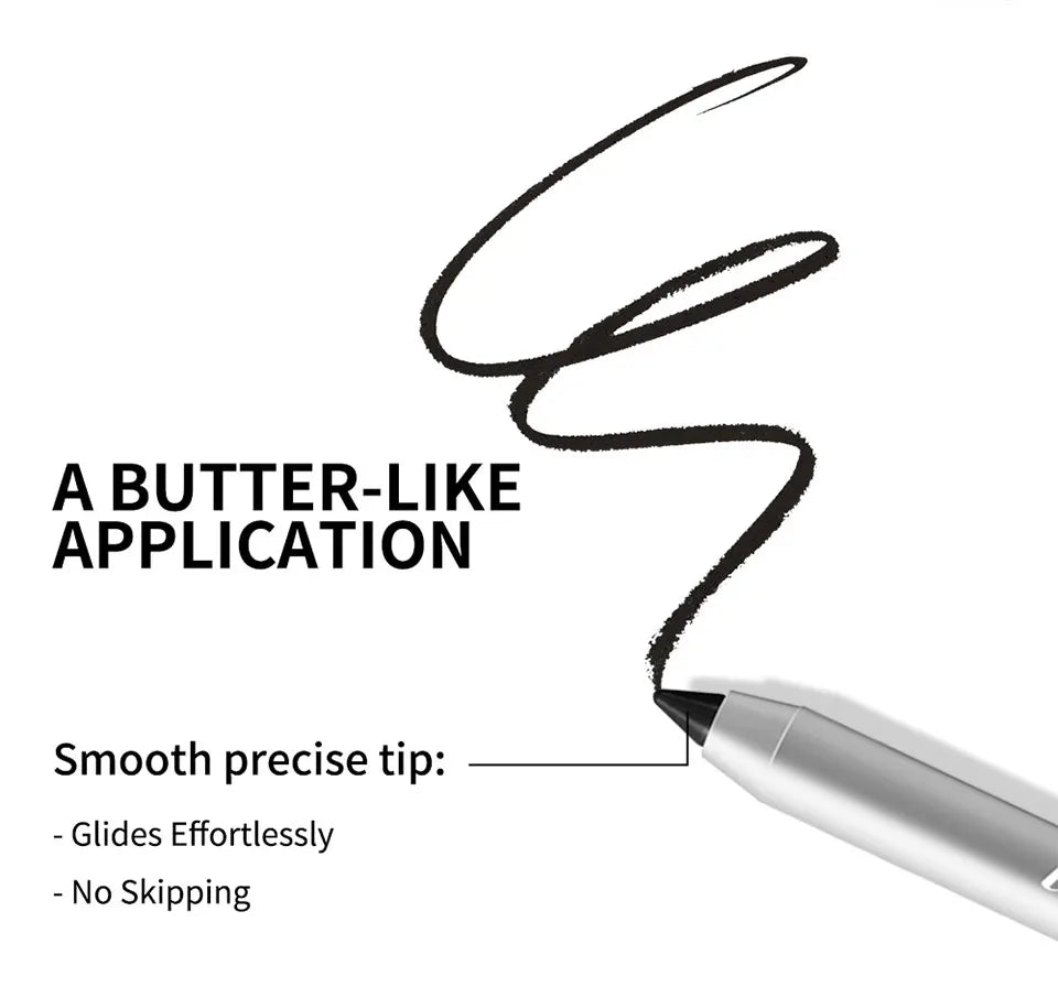 Longwear Eyeliner Pencil Waterproof Smudgeproof Eye Makeup for Precise Daily Cosmetic Look