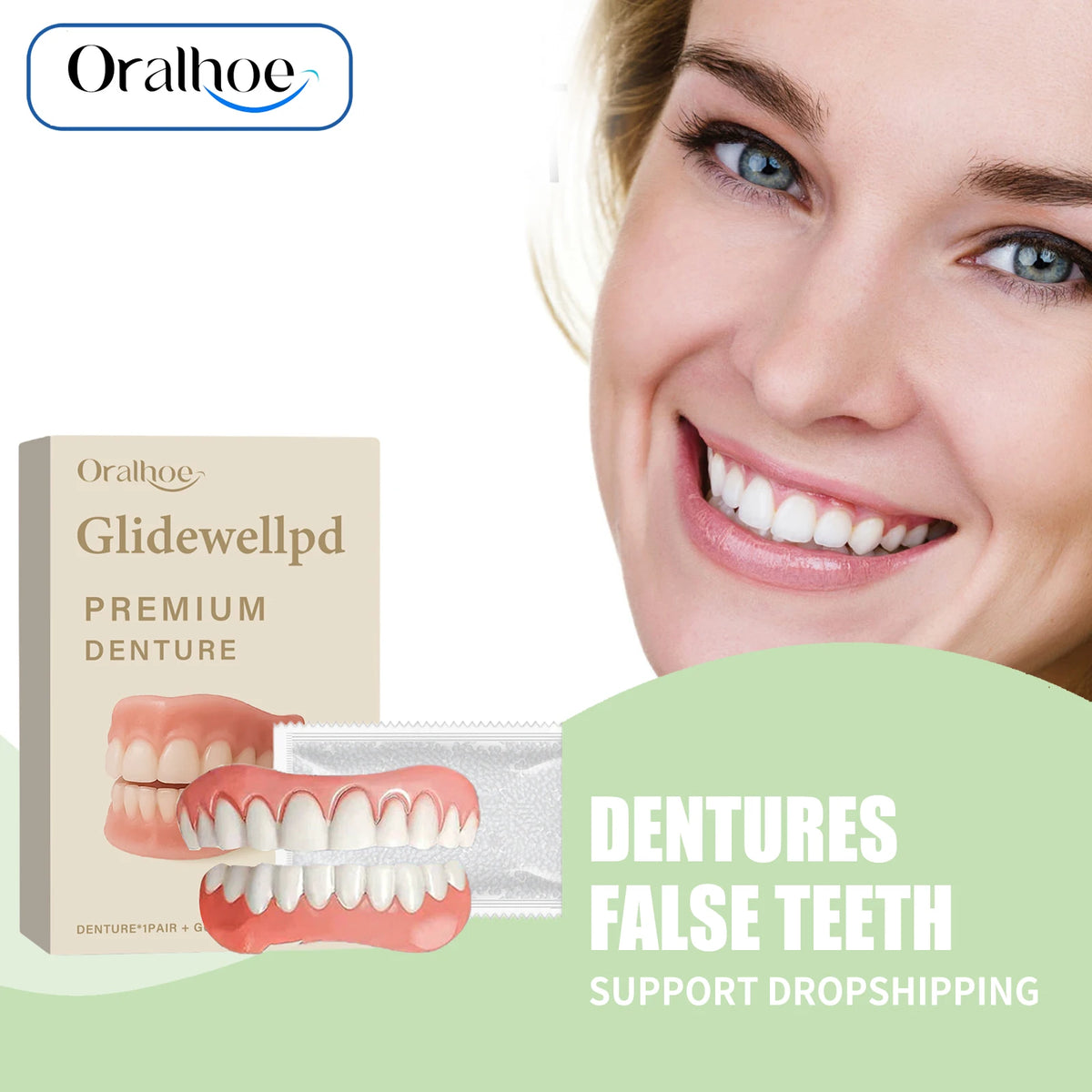 Silicone False Teeth Dentures Temporary Veneers for Missing Broken Teeth