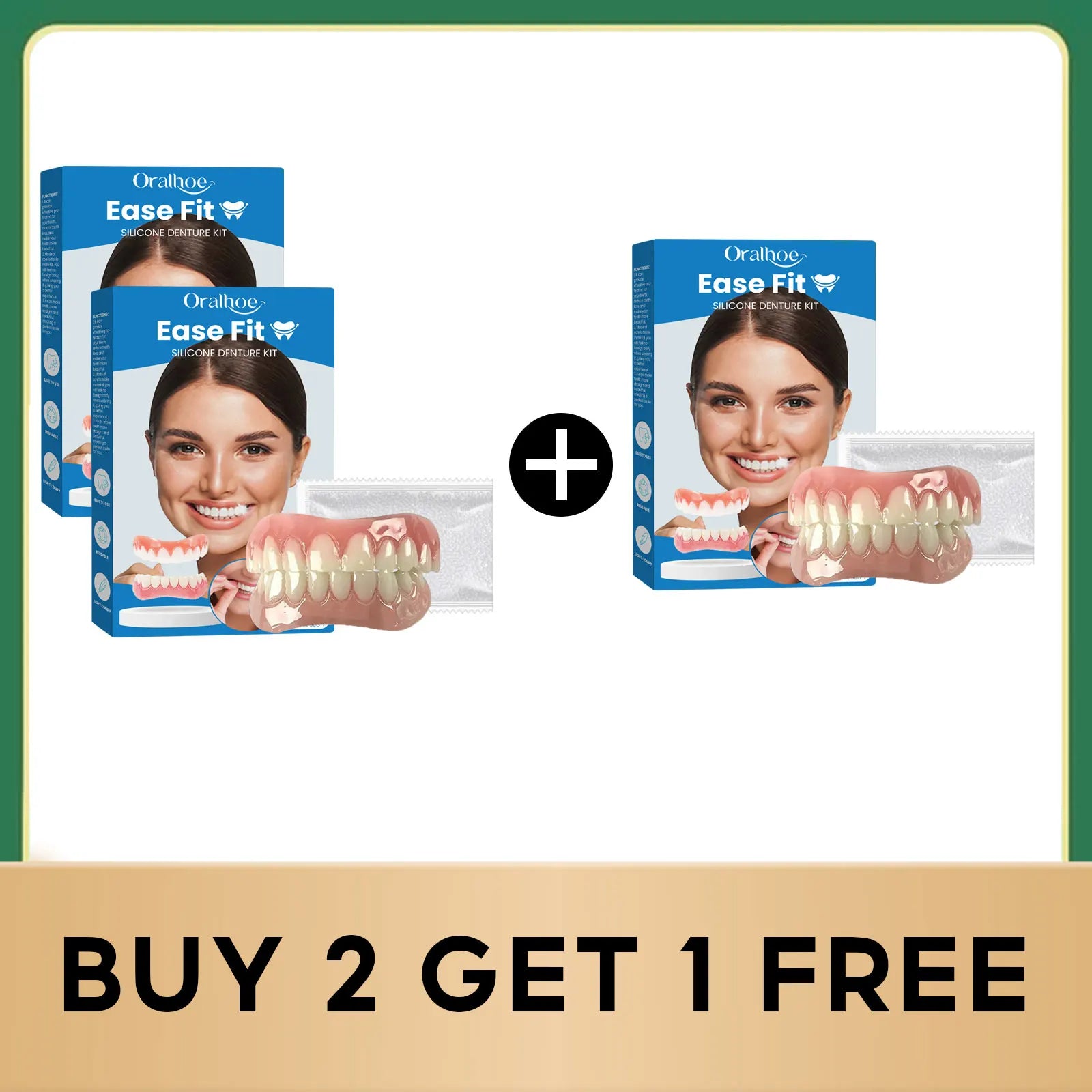 Full Denture Set Silicone False Teeth Cosmetic Veneers for Smile Improvement - 15