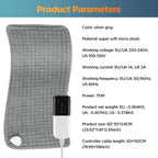 Electric Heating Pad Heated Therapy Mat with Auto Shut Off for Back Neck and Shoulder Pain Relief