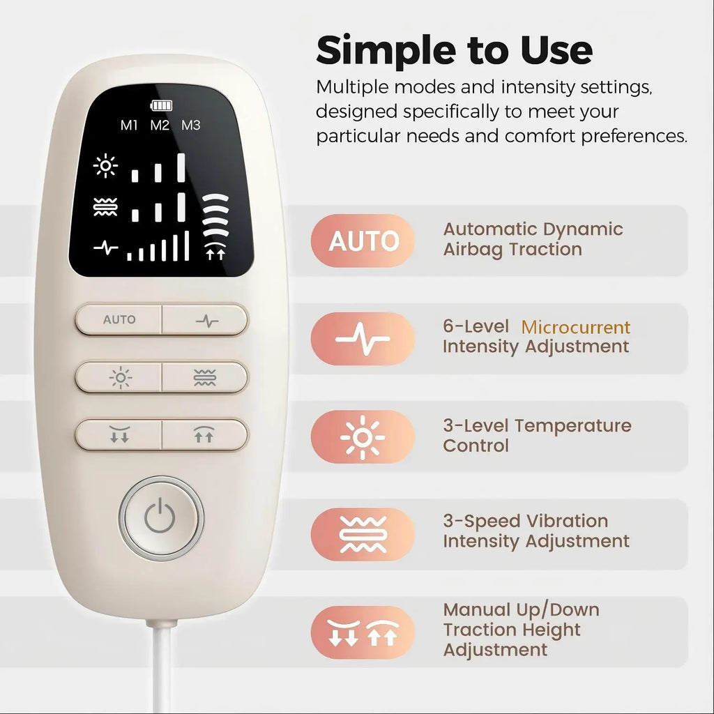 Electric Waist Massager Back Stretcher Lumbar Traction Device for Spinal Support and Daily Relief