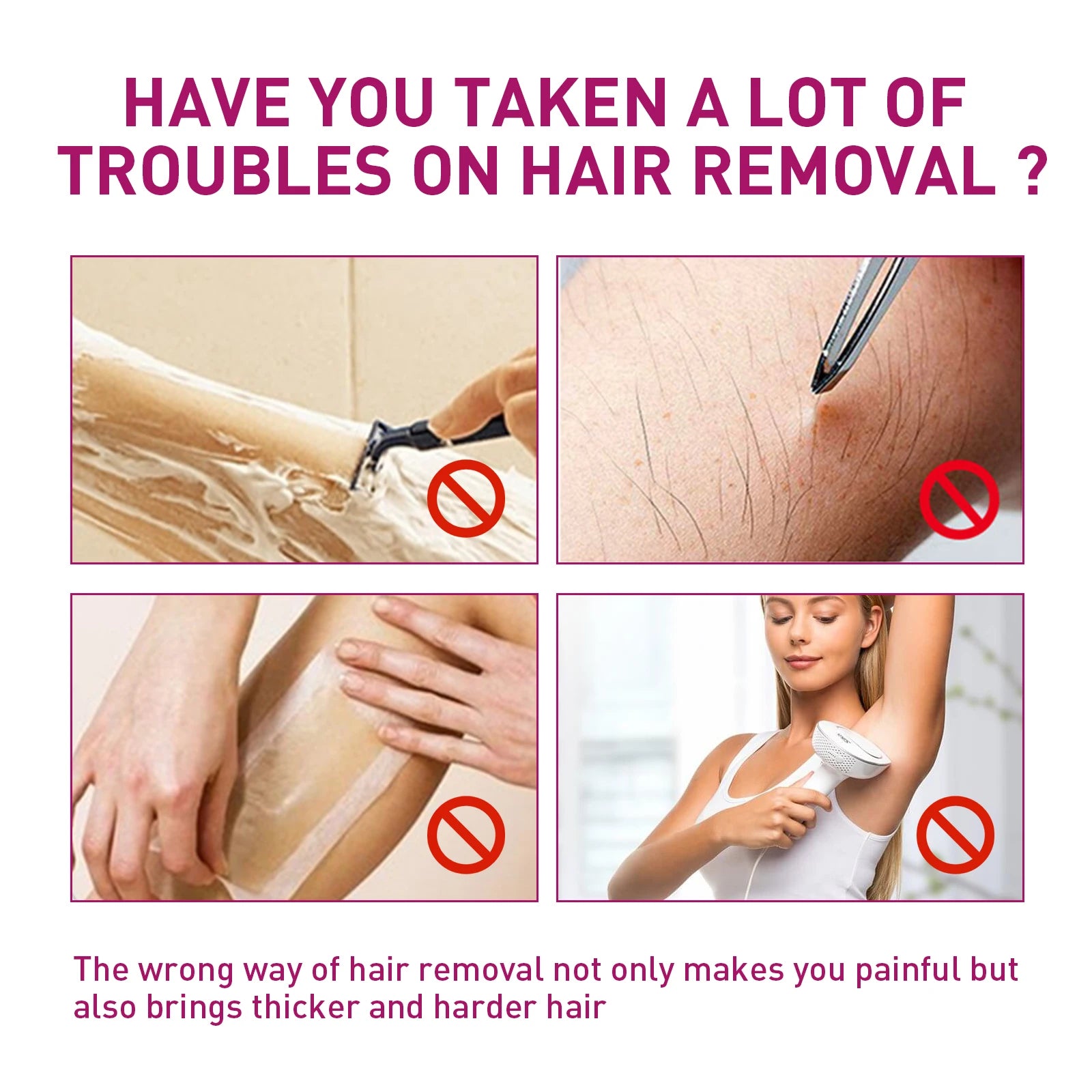 Hair Removal Cream Painless Depilatory Lotion for Smooth Skin Body Grooming - 10