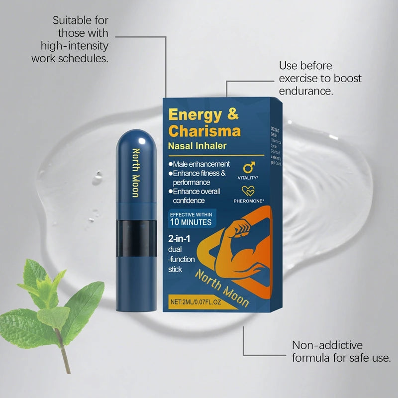 Men Nasal Inhaler Energy Stick Cooling Nourishing Nasal Suction for Daily Confidence - 5