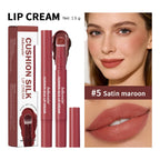 Air Cushion Lip Cream Tinted Blush Dual Action Matte Finish for Daily Makeup Routine