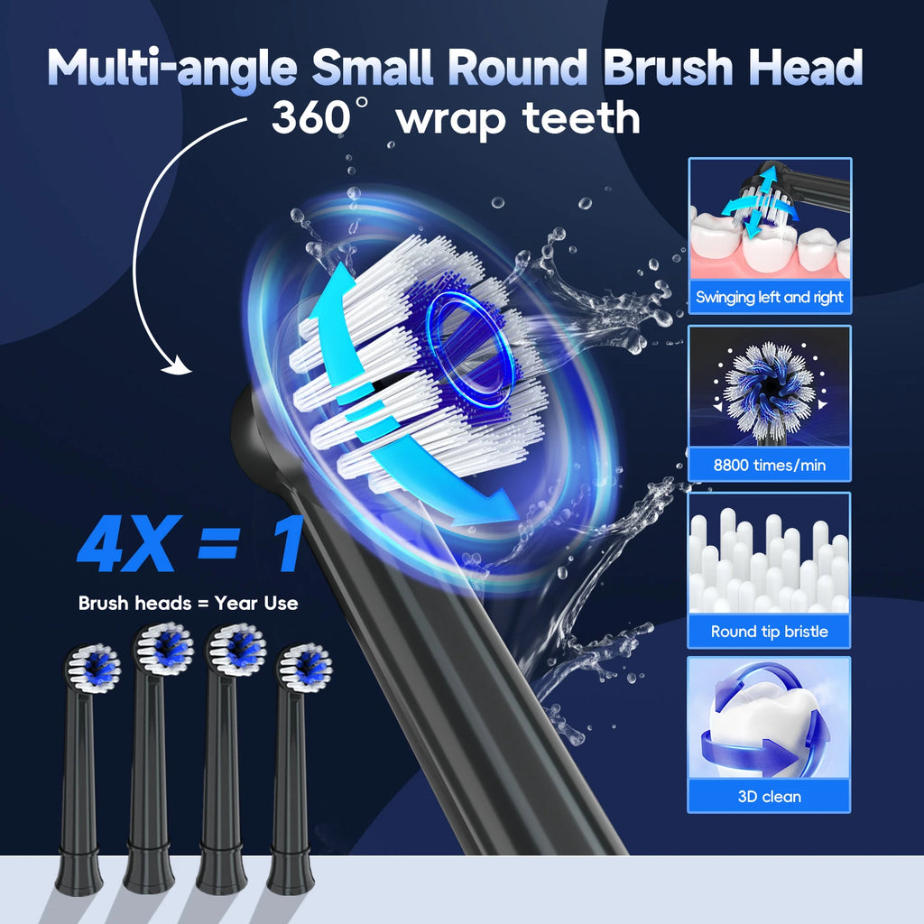Electric Water Flosser and Toothbrush Set Oral Irrigator for Teeth Whitening Gum Care